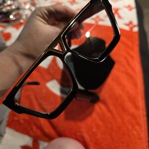USED.. Louis Vuitton Black Glasses With Gold Hardware. **SEE DETAILS!